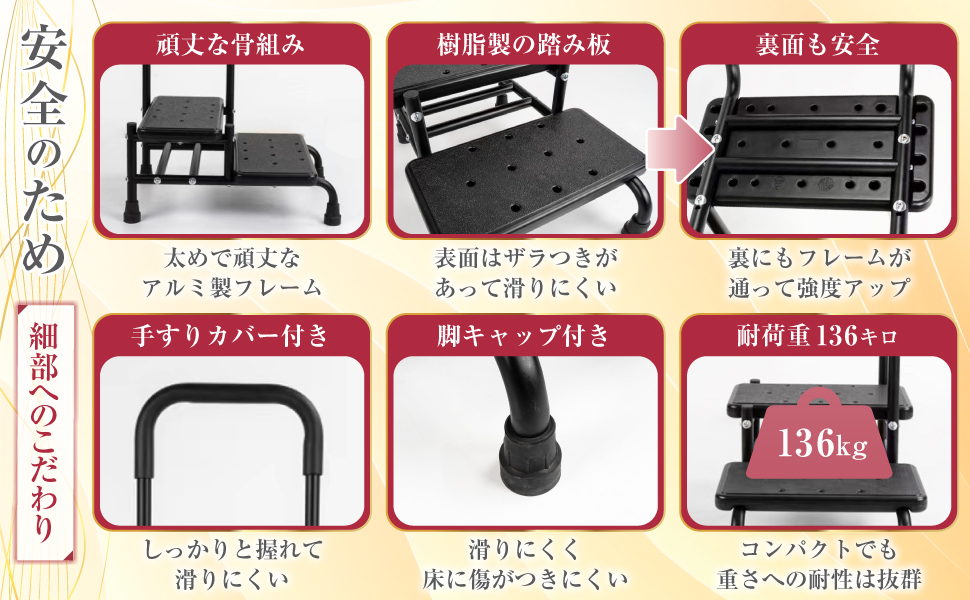 安全のため、細部までこだわり