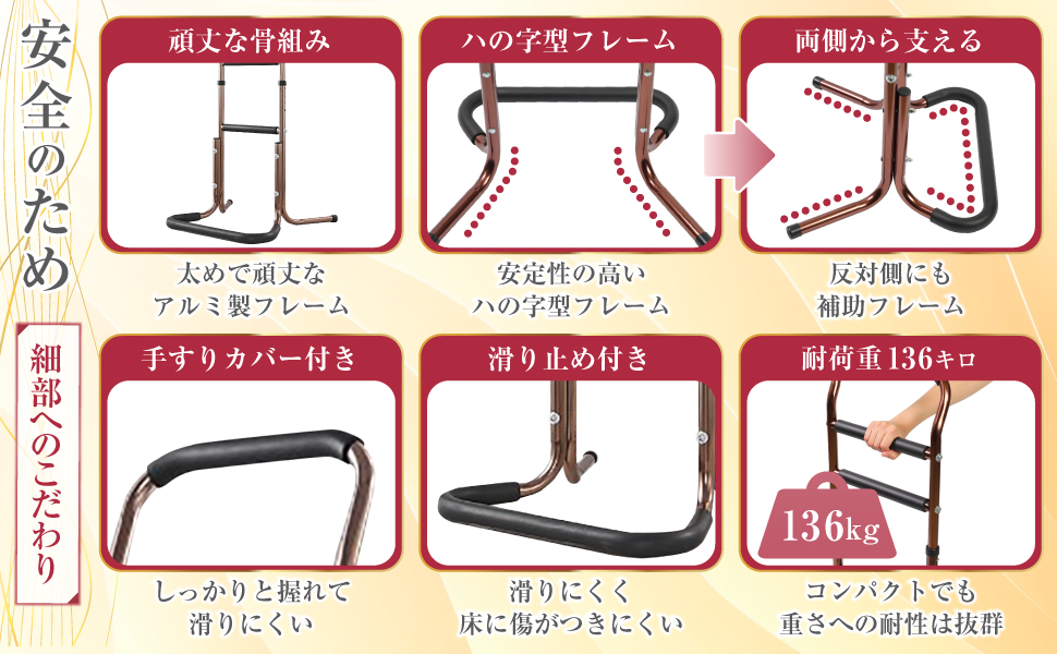 安全のため、細部までこだわり