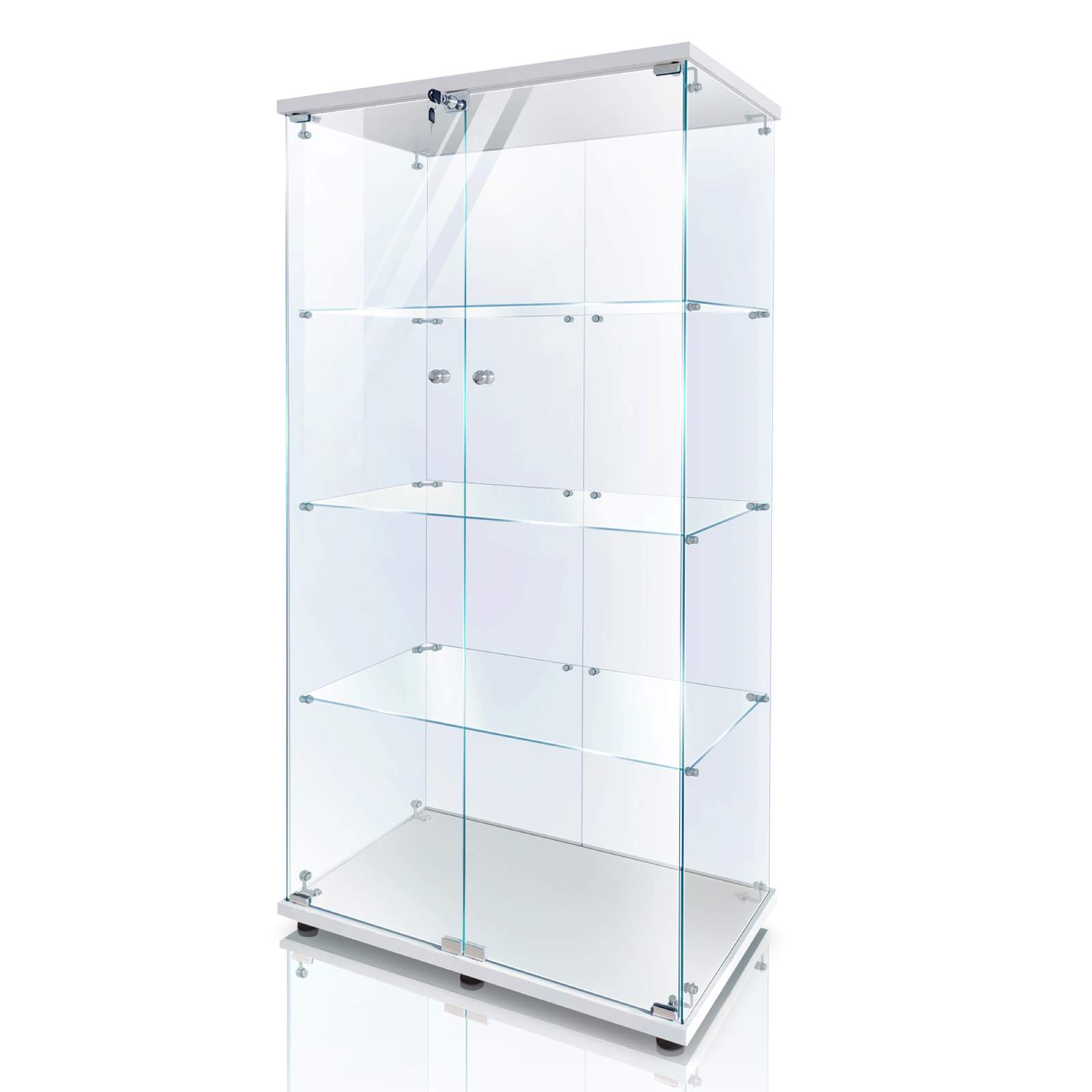 アンティーク ガラスケース ショーケース ローボード 飾り棚 y24 生活グッズラボ ショーケース ガラスケース 4段両扉タイプ(鍵付き) 幅