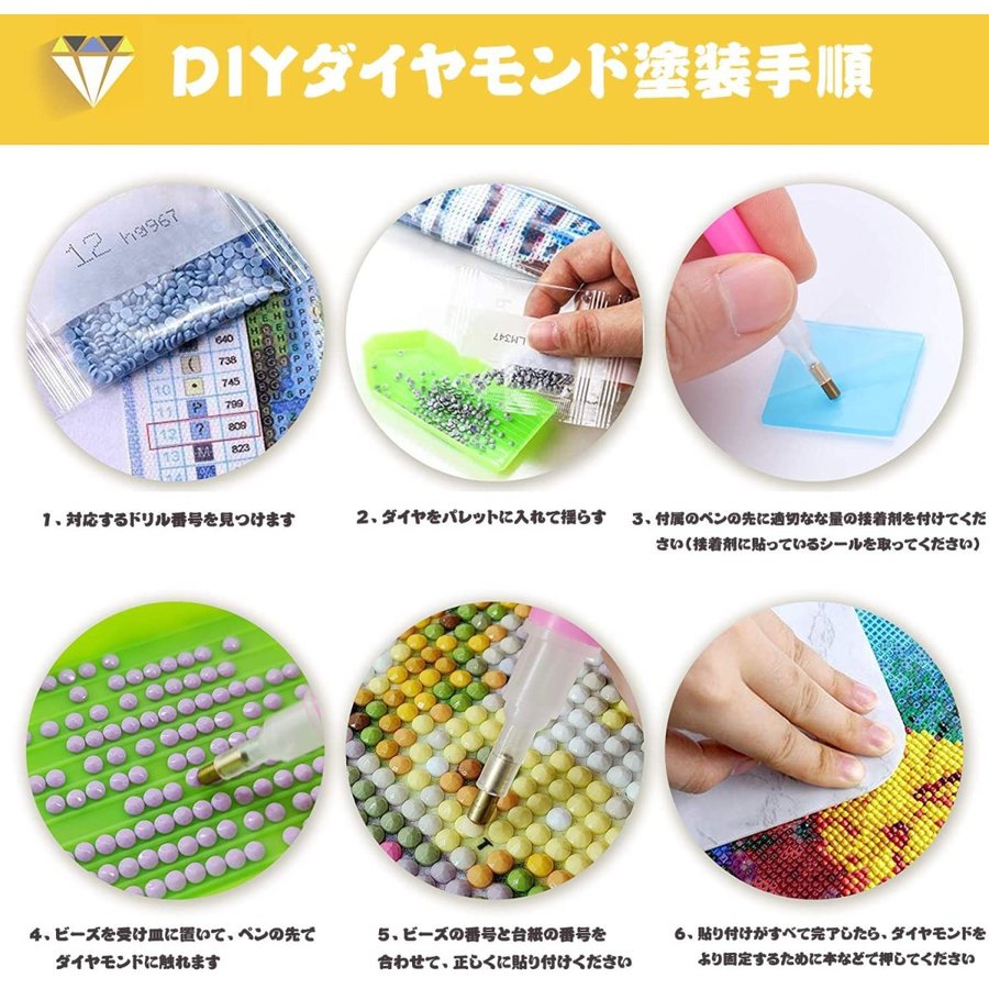 5D ダイヤモンドアート キット DIY 四季 木 春 夏 秋 冬 絵画