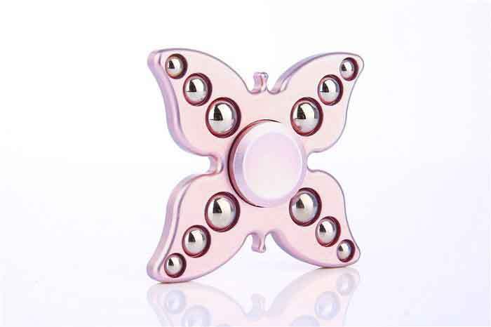 ハンドスピナー 蝶 ストレス解消 高速回転 金属製 子供 大人