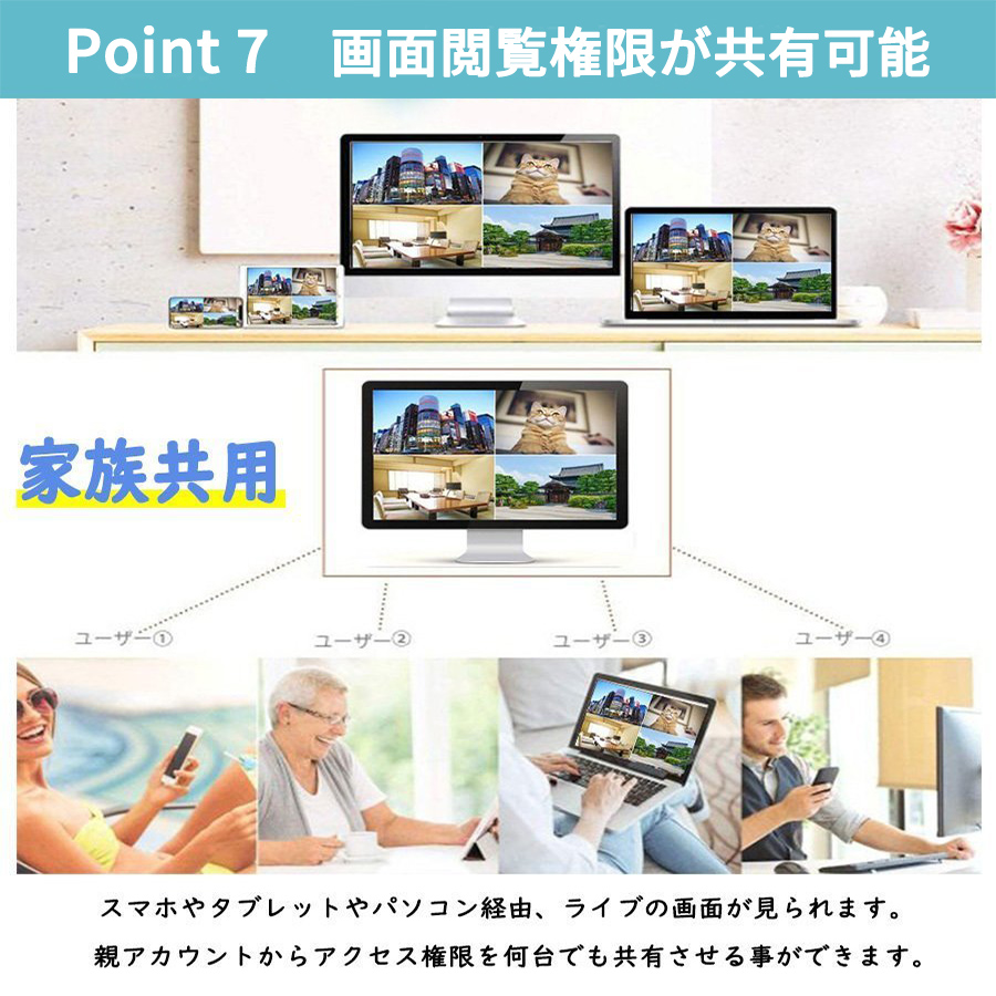 防犯カメラ 屋外 家庭用 wifi ワイヤレス セット モニター付き 2台