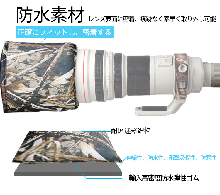 富士フィルムレンズカバー（Fujifilm）XF 150-600mm F5.6-8用レンズ保護カバー 迷彩保護 弾性構造 防水 防塵 防震 アウトドア  野生動物撮影 屋外撮影 迷彩 保護 : my209 : 三四郎市場 - 通販 - Yahoo!ショッピング