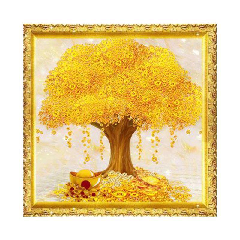 ダイヤモンドアート キット 金の生る木 金銭の木 金運パワーアップ