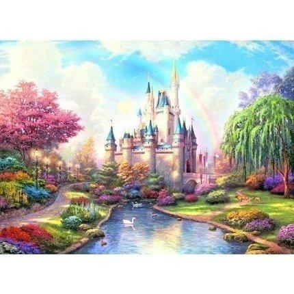 クロスステッチ キット レインボーの城 虹 やり方簡単 手芸 装飾品