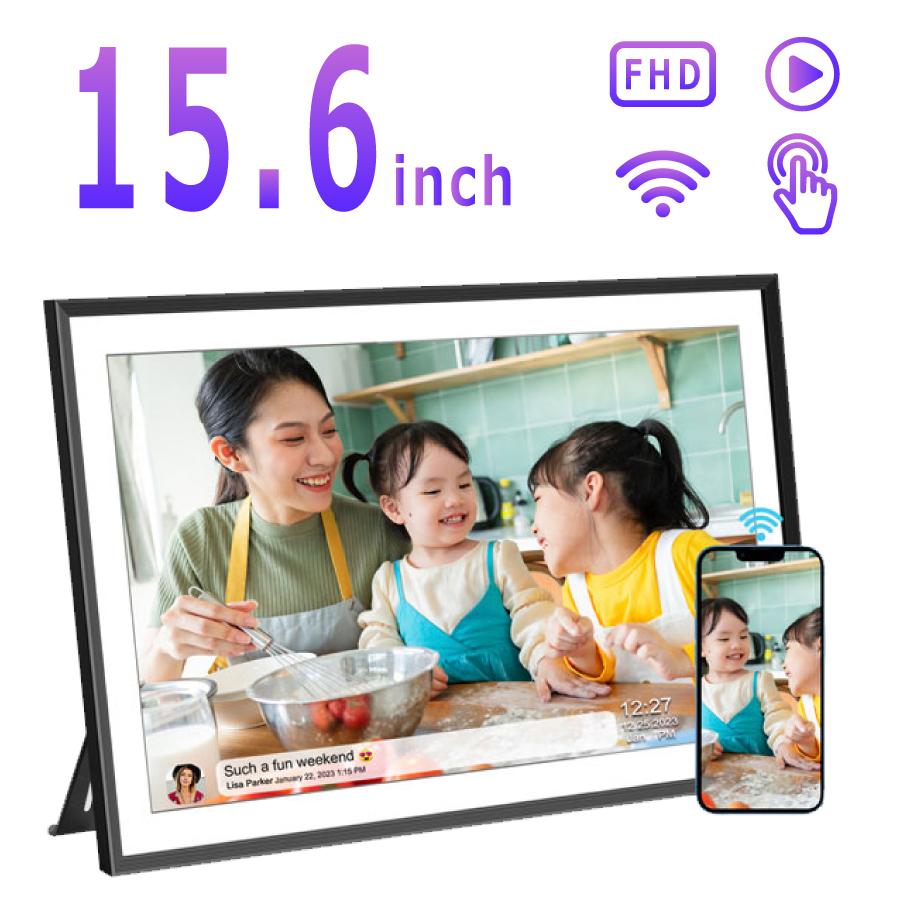 デジタルフォトフレーム wifi 15.6インチ 32GB内蔵 遠隔転送 動画再生