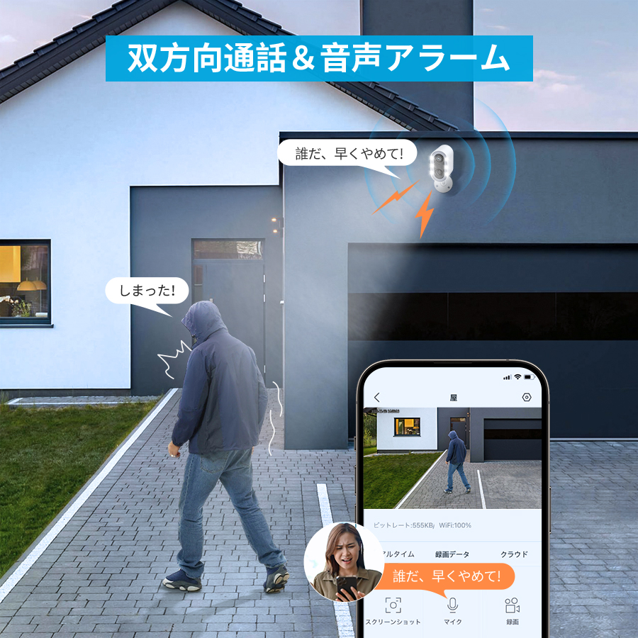【AirLive】 防犯カメラ 見守りカメラ 4点セット Z wave jen108_06.jpg