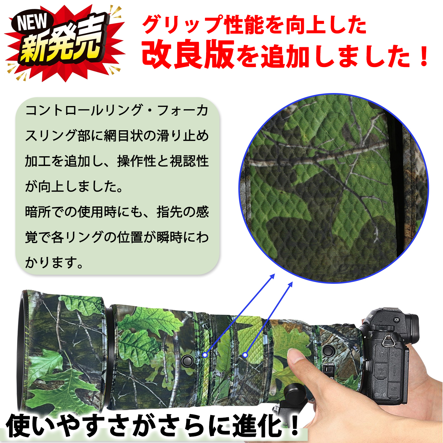 改良版追加】ニコンレンズカバー 防水素材 レンズ保護カバー Nikon Z