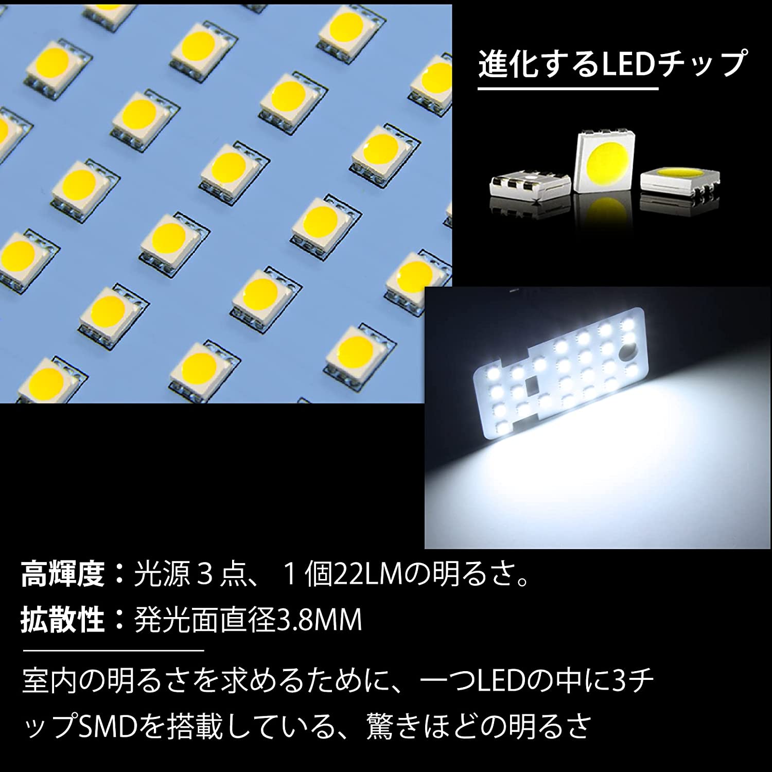 LEDルームランプ デリカd5 CV1W 後期 全グレード H31.2〜専用