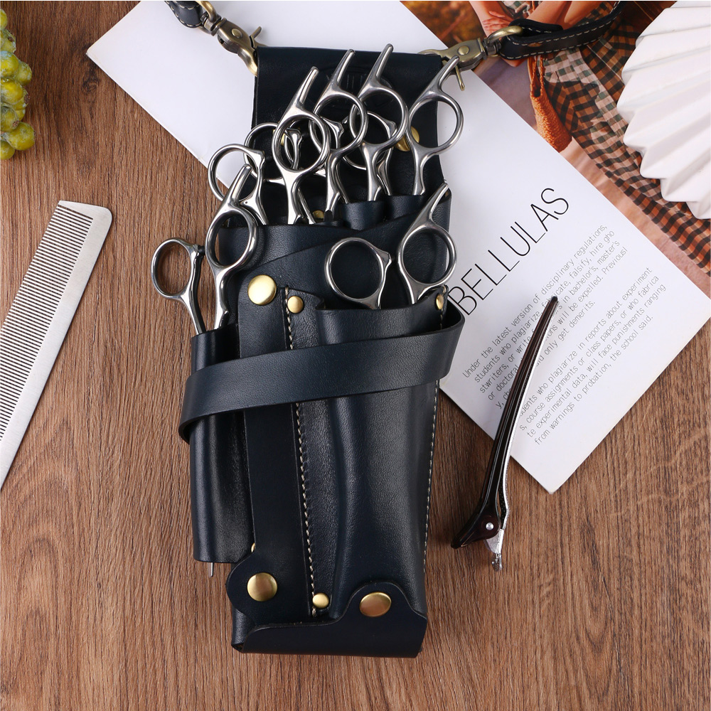 シザーケース 本革 6丁 美容師 プロ シザーバック トリマー 高級 美容