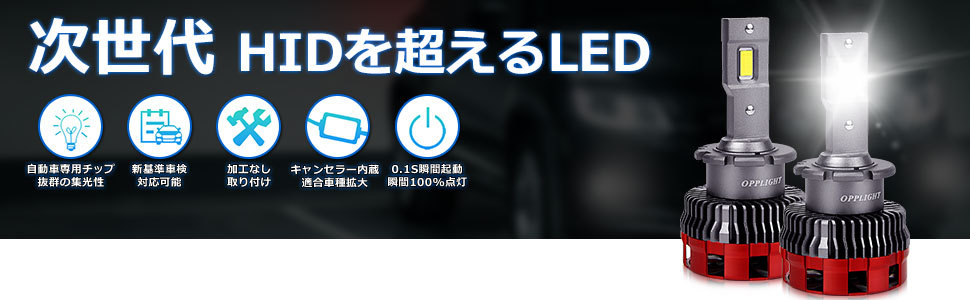 LEDヘッドライト 最新型D4S HIDバルブからled化 ホワイト6000K