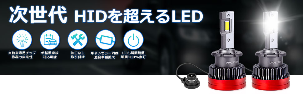 d2r led ヘッドライト LEDバルブ Rシェード(遮光板)付き 12V/24V