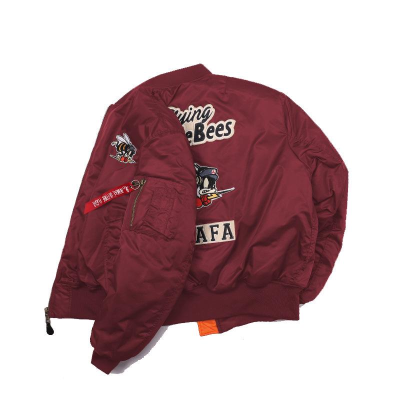 ミリタリージャケット MA-1 メンズ ワッペン バイク きれいめ