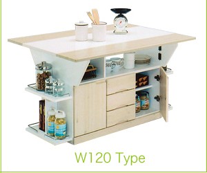 キッチンカウンター バタフライ 天板 テーブル 両バタワゴン 作業台