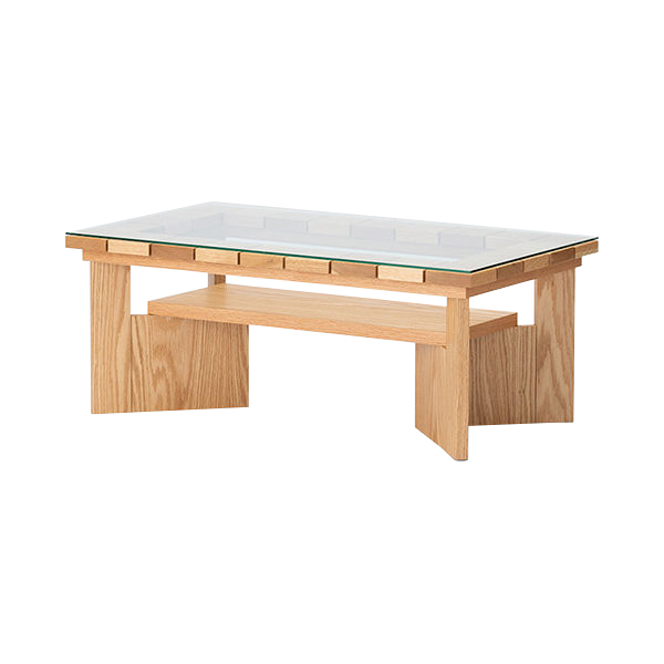 テーブル センターテーブル 収納棚付き 幅95cm 木製 完成品 日本製｜35plus｜02