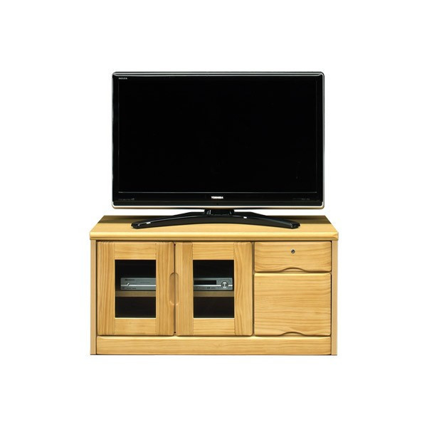 ローボード テレビ台 鍵付 おしゃれ AV機器収納 TV台 テレビボード 完成品 木製 北欧 大川家具 | ブランド登録なし | 01