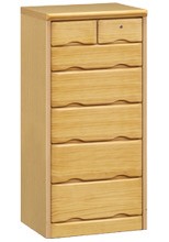 チェスト ハイチェスト タンス 50cm 6段 鍵付き 国産 日本製 木製 完成