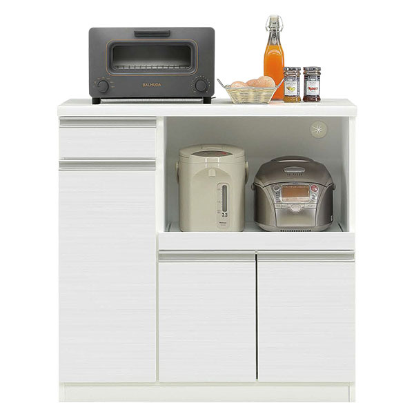 レンジ台 収納 キッチンカウンター 食器棚 家電収納 日本製 完成品 幅