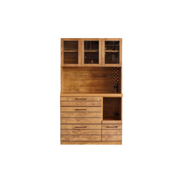 食器棚 キッチンボード 完成品 開き戸 レンジ台 カップボード ハイタイプ 日本製 大容量 幅105 キッチン収納 国産