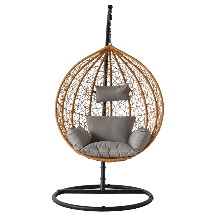 ハンギングチェア 屋内 屋外 ラタン アジアンテイスト たまご型 一人
