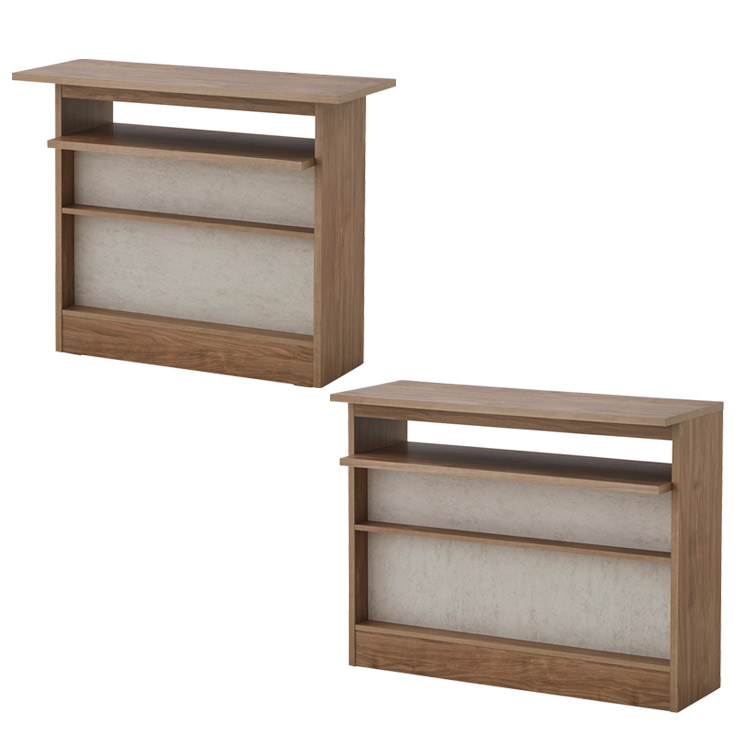 バーカウンタ― カウンターテーブルセット ハイテーブル 受付カウンター バーカウンターテーブル レジカウンター おしゃれ カウンターデスク 120 収納 | ブランド登録なし | 01