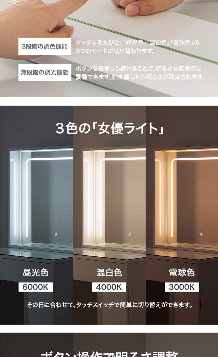 ドレッサーテーブル 完成品 白 ドレッサーデスク ドレッサー