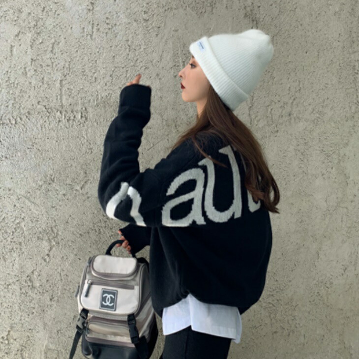 【上下セット販売】ルーズ感たっぷりニットセーター＋ざっくり着こなすルーズニットパンツ 大人ファッション 大人コーデ 大人カジュアル 大人韓国コーデ
