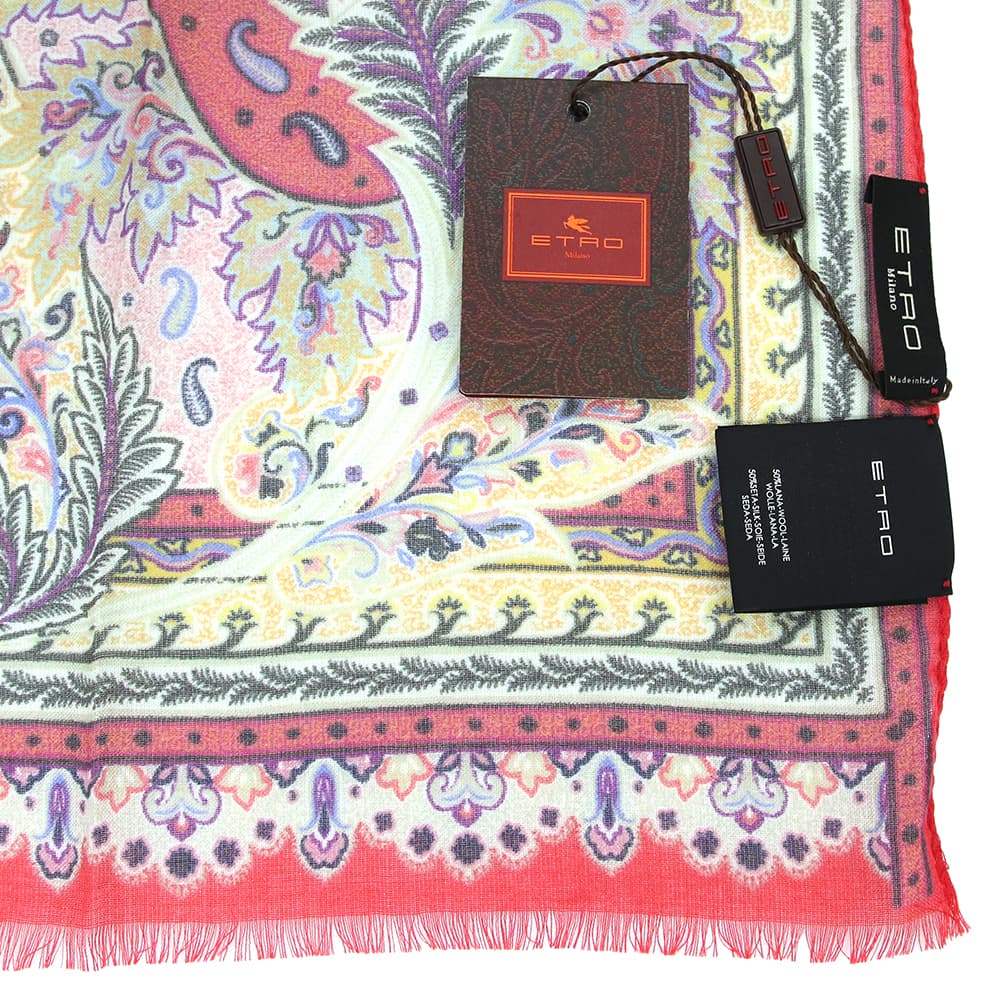 エトロ ETRO スカーフ ウール シルク マルチカラー Scarf Multi Wool