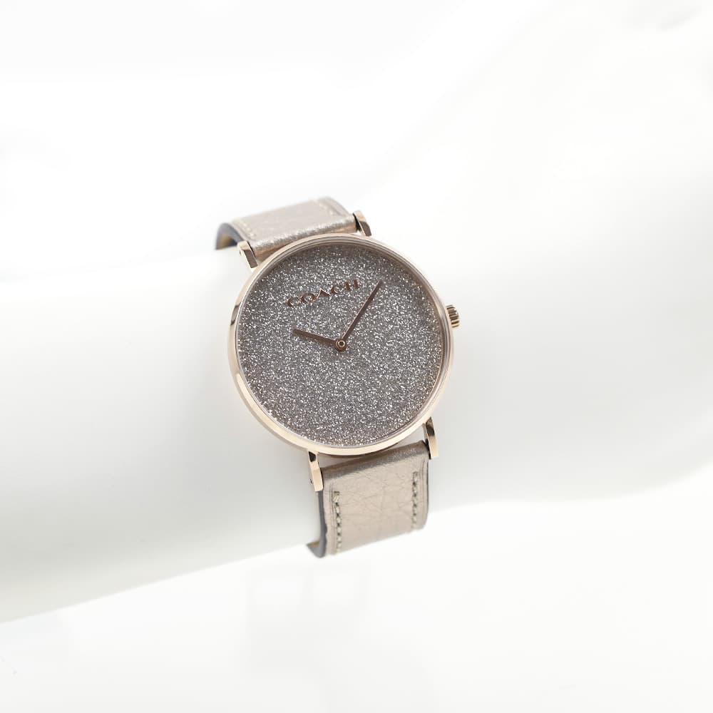 COACH 腕時計 ペリー 36mm ゴールド グリッター レザー 14504077 COACH コーチ 腕時計 ペリー 36mm ラウンド CG ダイヤルケース