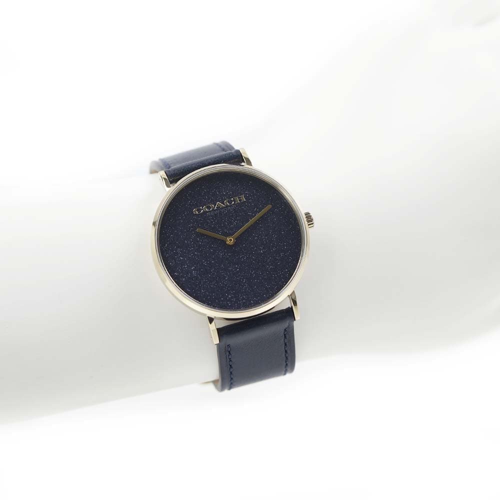 COACH 腕時計 ペリー 36mm ネイビー グリッター 14504078 COACH コーチ 腕時計 ペリー 36mm ラウンド ネイビー×ゴールド