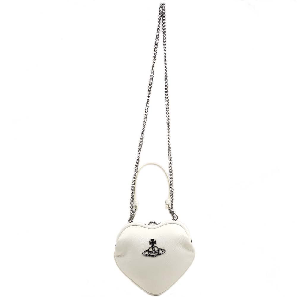 Vivienne Westwood ブラック ホワイト ベルハートフレームバッグ Vivienne Westwood ヴィヴィアンウエストウッド ショルダー