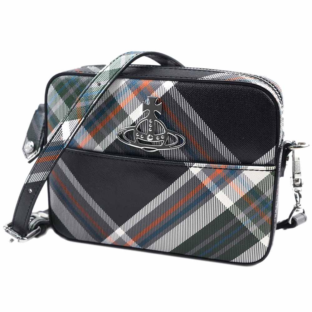 【ヴィヴィアンウエストウッド】 スクエア ショルダー バッグ チェック ヴィヴィアン ウエストウッド Vivienne Westwood バッグ 斜めがけ