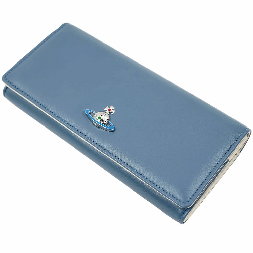 新品 ヴィヴィアン ウエストウッド Vivienne Westwood 2つ折り財布 ブルー ヴィヴィアンウエストウッド Vivienne Westwood 財布 二つ折り財布