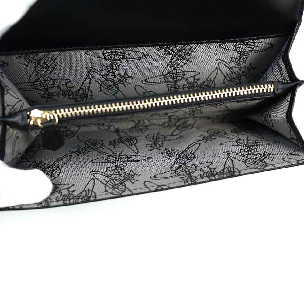 Vivienne Westwood 二つ折り長財布　グレージュ　オーブ 二つ折り長財布 レザー エンボス オーブ グレー（2022/06/17買取