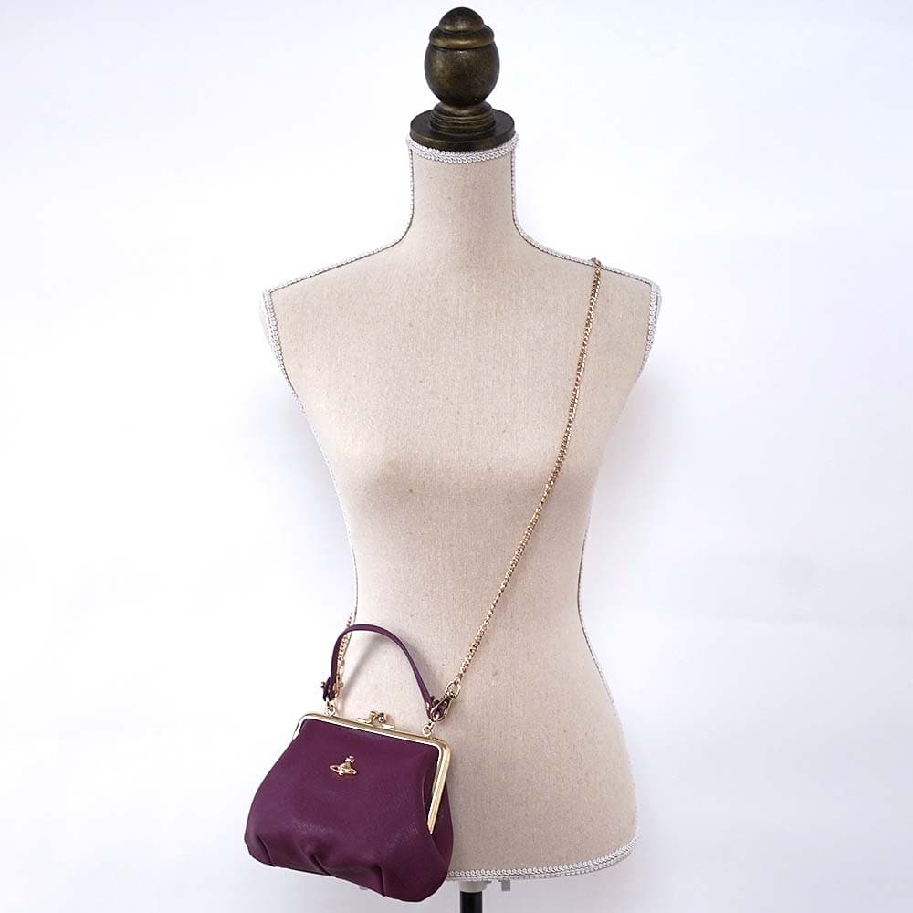 【未使用級】ヴィヴィアンウエストウッド ショルダーバッグ がま口 オーブ 肩掛け Vivienne Westwood - 新品未使用 ヴィヴィアンウエストウッド チェーン