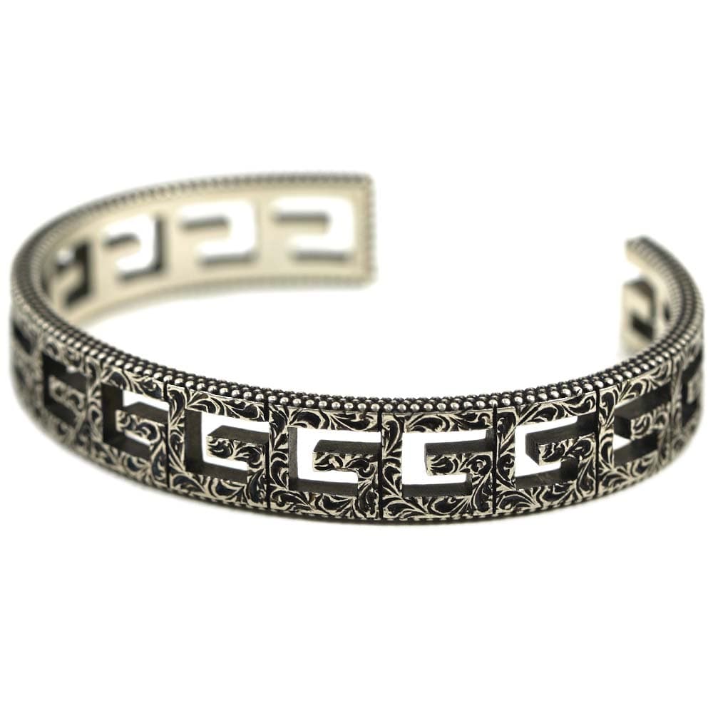 GUCCI グッチ バングル ブレスレット オーストリッチ レッド系