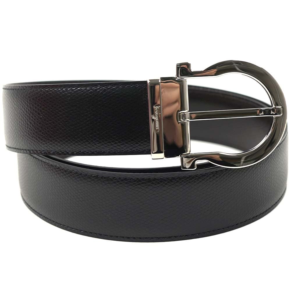 FERRAGAMO（フェラガモ） 並行輸入品 ベルト メンズ ブラック×ダーク