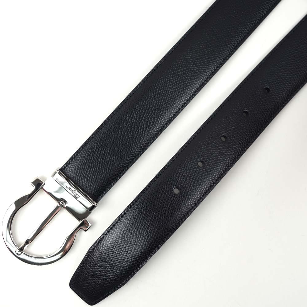 FERRAGAMO（フェラガモ） 並行輸入品 ベルト メンズ ブラック×ダーク