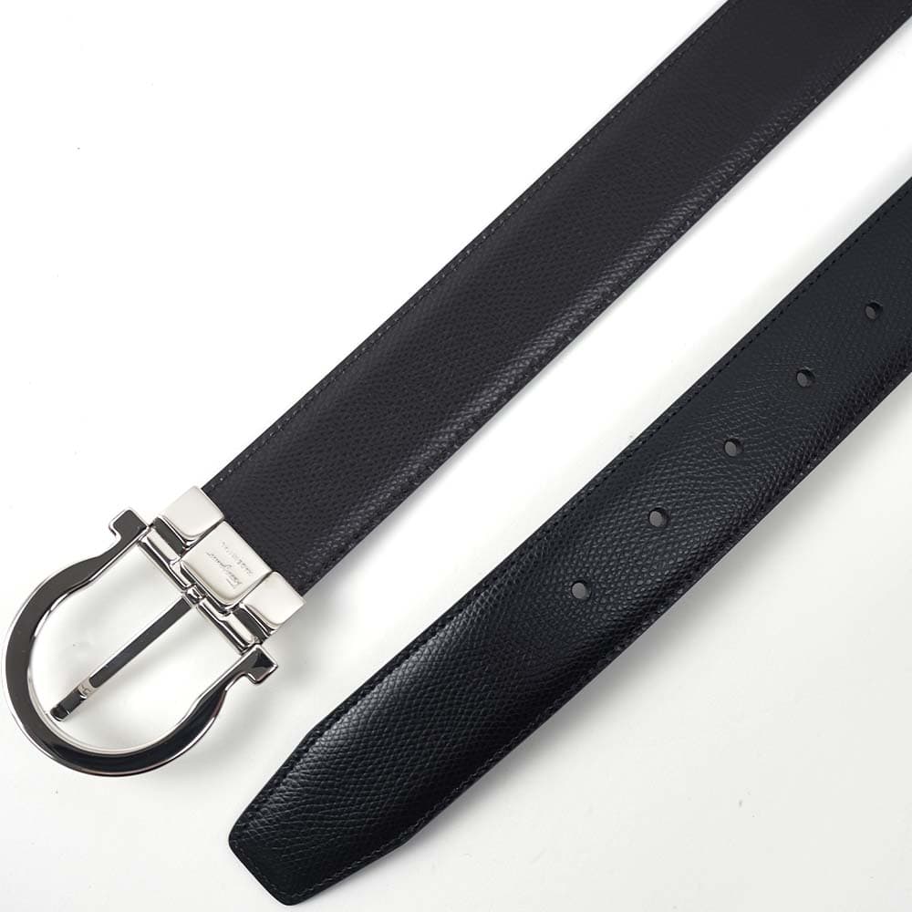 FERRAGAMO（フェラガモ） 並行輸入品 ベルト メンズ ブラック×ダーク