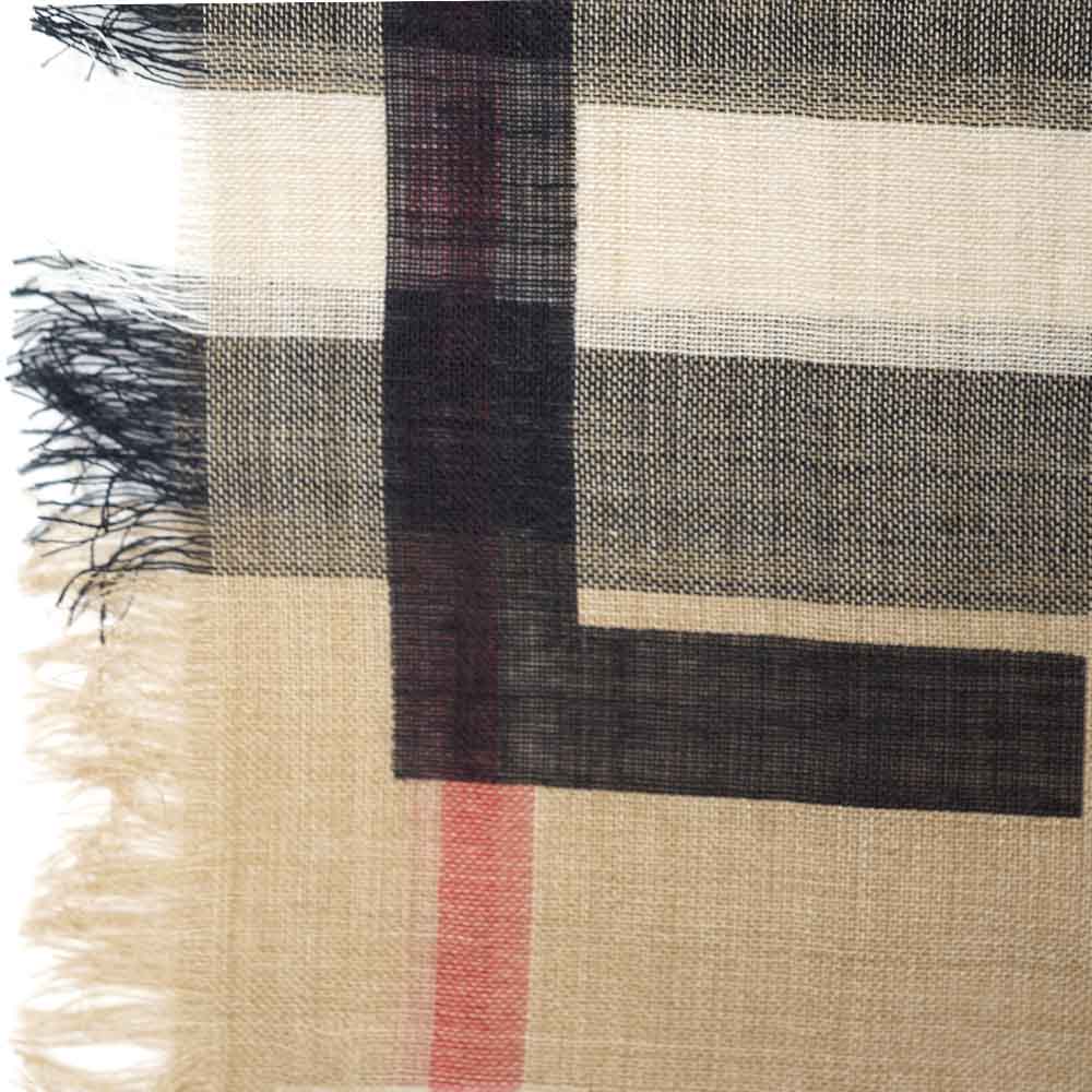 BURBERRY バーバリー burberrys バーバリーズマフラー ストール ショール スカーフブラウン茶色ベージュノバチェックcashmereカシミヤカシミア100％縦126センチ横28.5センチイングランド製イギリス製英国製レディースメンズユニセックス BURBERRY（バーバリー） 並行輸入品 ストール チェック ラージ