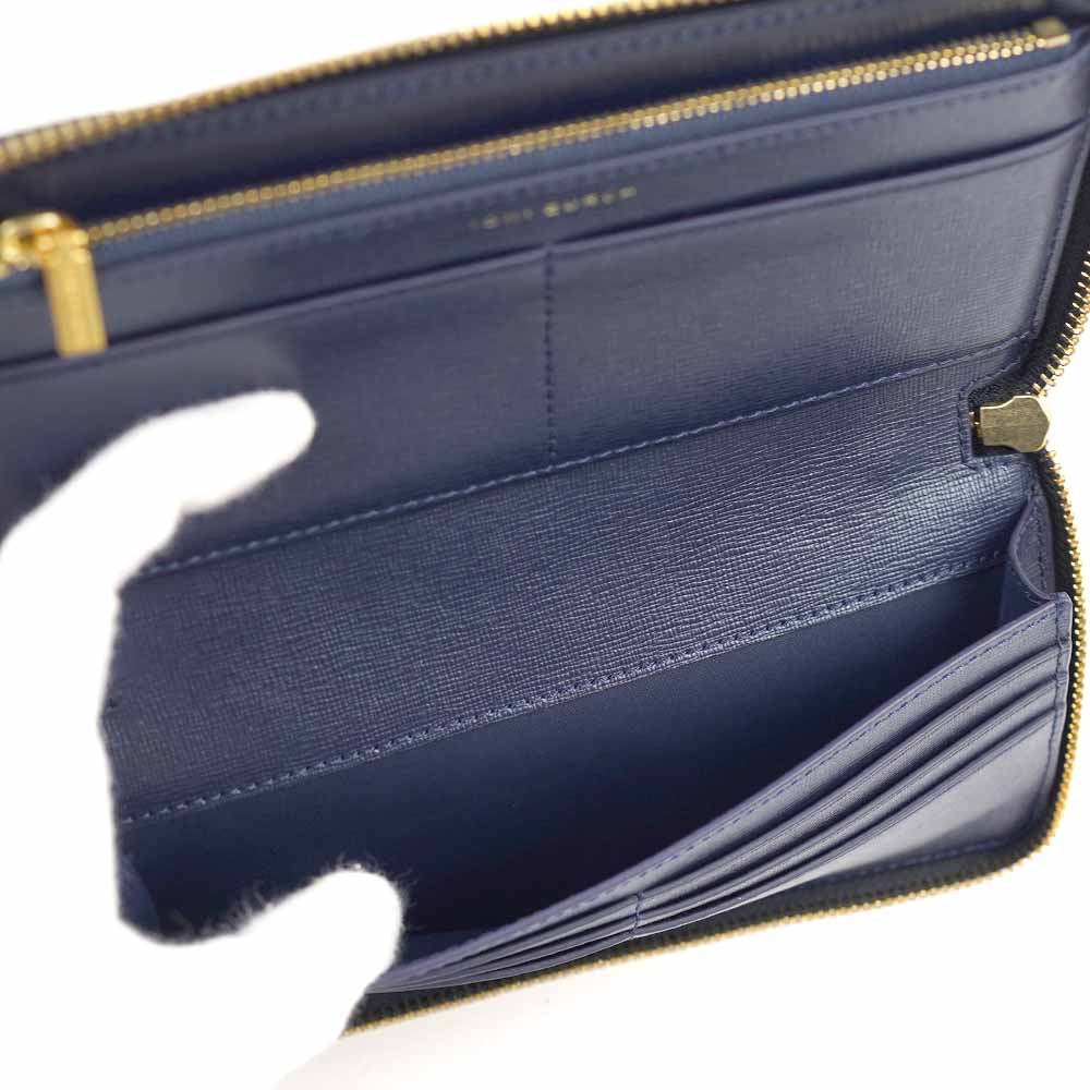 ToryBurch ラウンドファスナー 長財布 (紺) ロビンソンステッチ 品番t22-276 TORY BURCH（トリーバーチ） 並行輸入 長財布(ラウンドファスナー