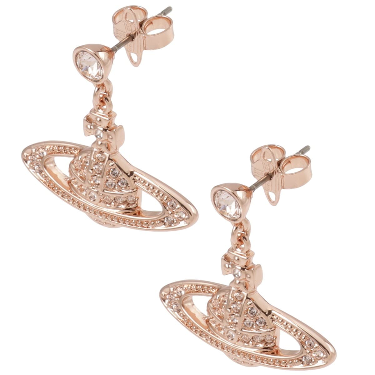 ヴィヴィアンウエストウッド ピアス Vivienne Westwood ミニ バス レリーフ ドロップ ピンクゴールドDROP EARRINGS  62020025-G120