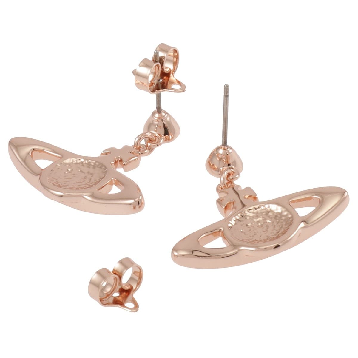 ヴィヴィアンウエストウッド ピアス Vivienne Westwood ミニ バス レリーフ ドロップ ピンクゴールドDROP EARRINGS  62020025-G120