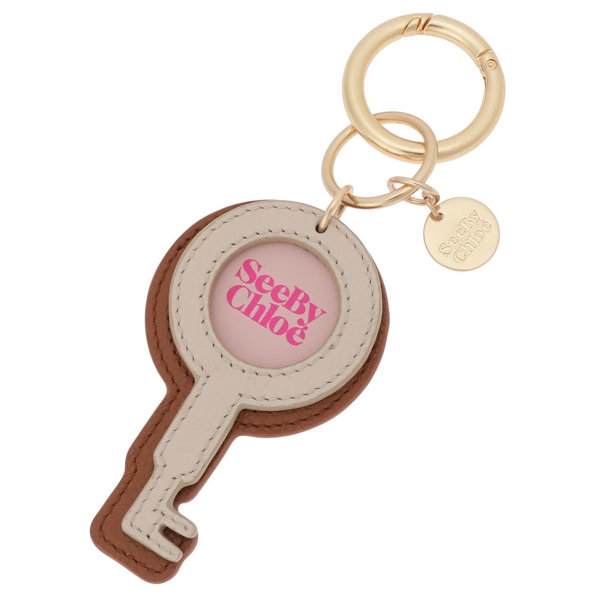 シーバイクロエ キーホルダー SEE BY CHLOE CHS22AK726B97 242 キーモチーフ キーリング バッグチャーム カラメル  レディース KEY KEY RING CHS22AK726B97-242