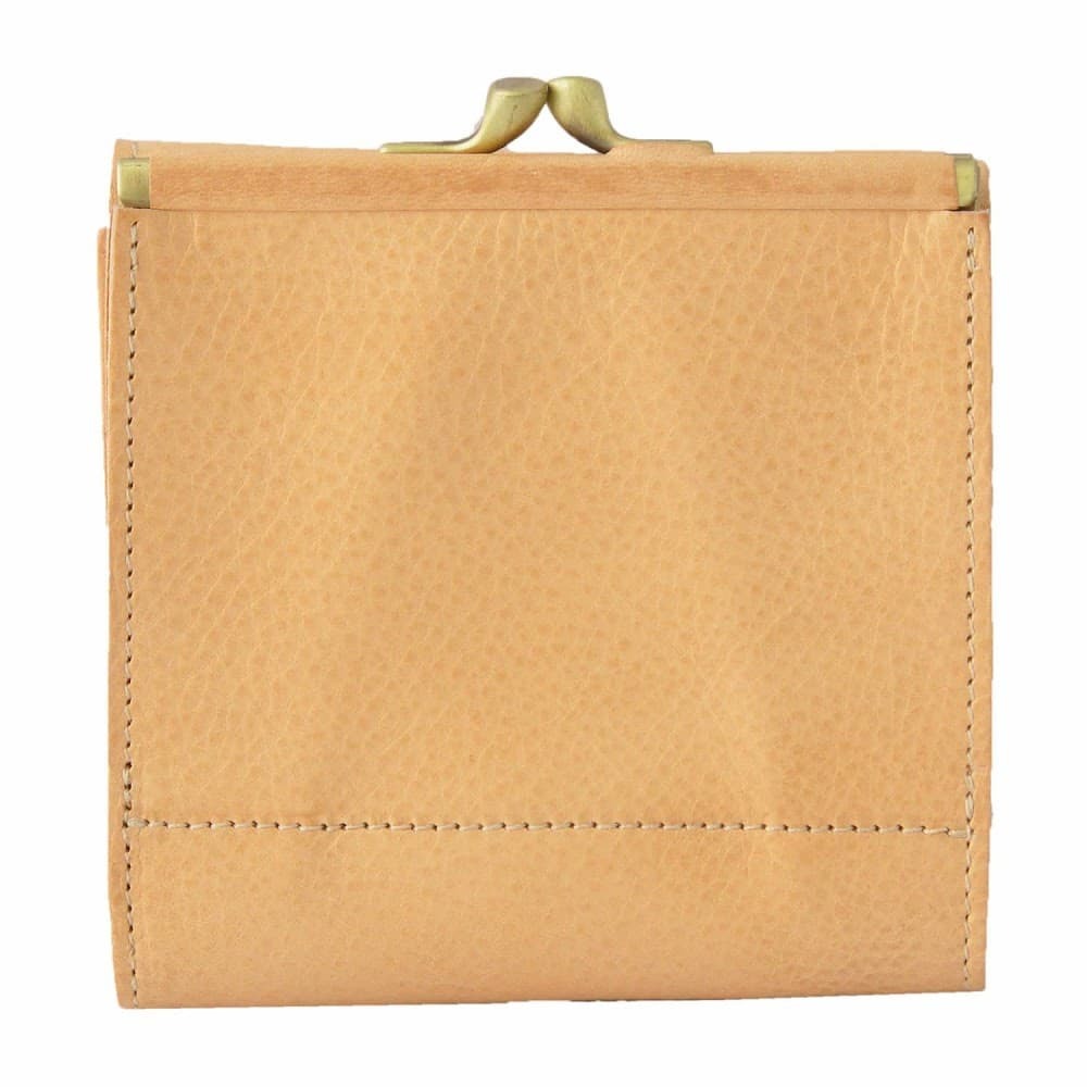 イルビゾンテ IL BISONTE C0423 120 Natural がま口小銭入れ付 二つ折り財布