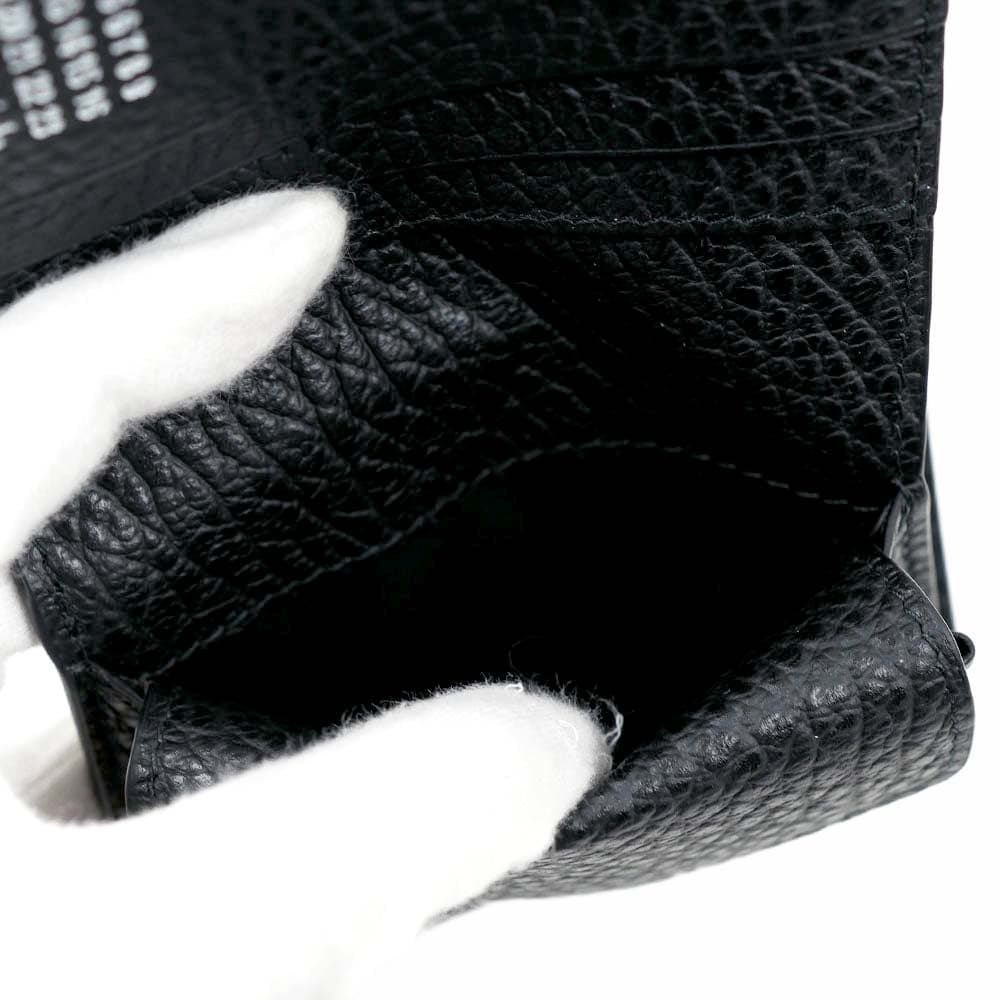 美品　メゾンマルジェラ　Maison Margiela　二つ折り財布　レザー　黒 Maison Margiela（メゾンマルジェラ） 並行輸入品 財布 レディース