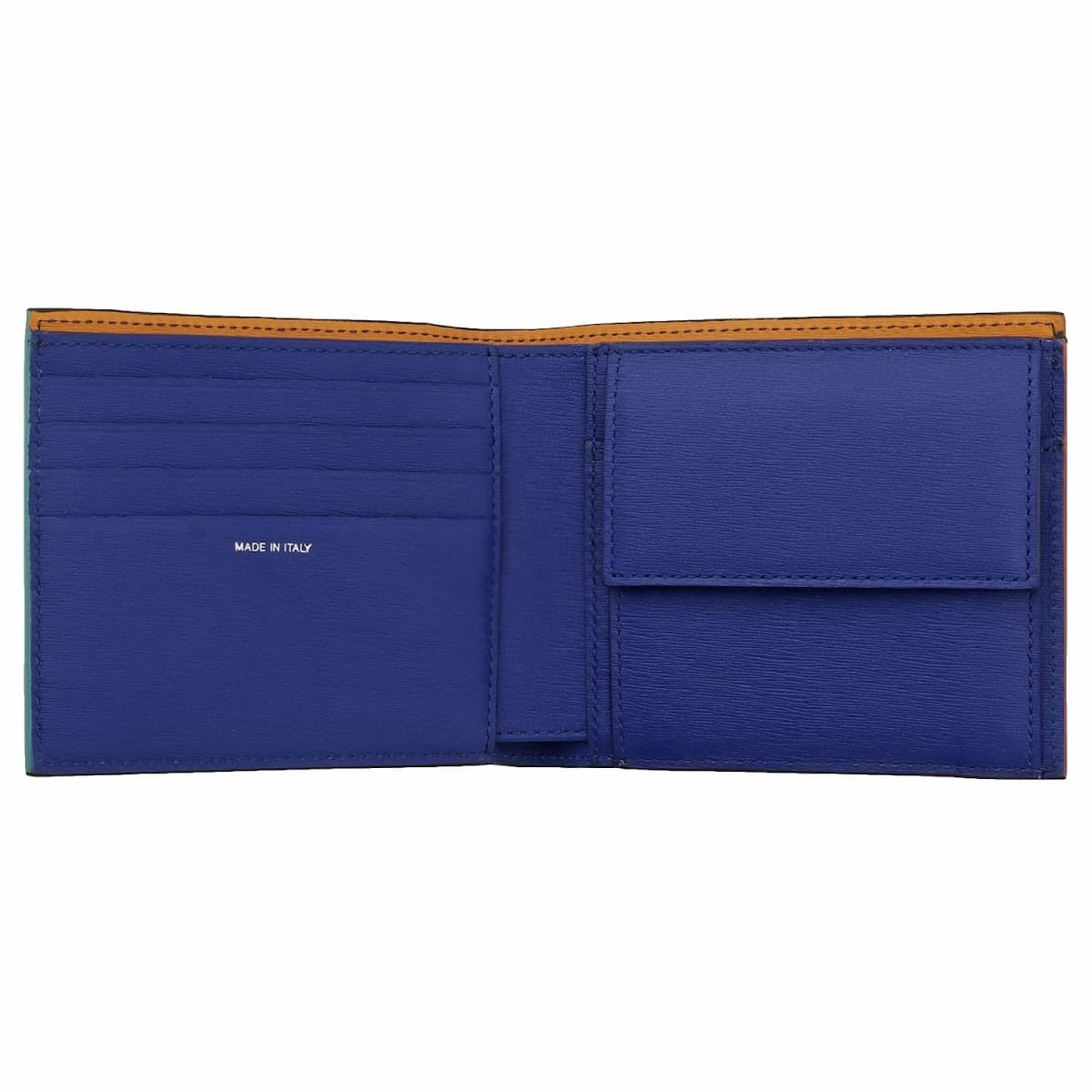 ポールスミス 新品訳あり！小銭入れ付きSストライプ入り牛革二つ折り財布 濃紺 Paul Smith（ポール・スミス） 並行輸入品 [訳ありアウトレット] 財布
