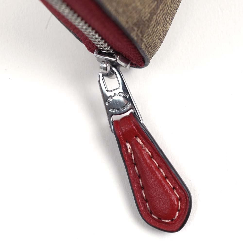 コーチ　COACH （L） ステンカラーコート　シングル　裏地総柄　カーキ COACH（コーチ） 並行輸入品 アウトレット 二つ折り財布 ラウンド