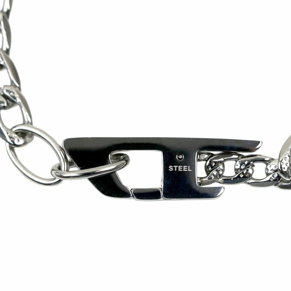 DIESELディーゼル　シルバー ブラック チェーンブレスレット DIESEL（ディーゼル） 並行輸入品 アクセサリー ブレスレット チェーン