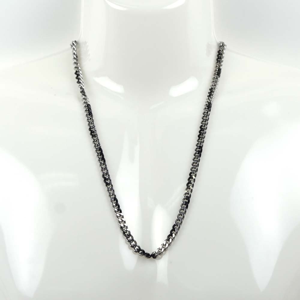 DIESEL シルバー ブラック ネックレス DIESEL（ディーゼル） 並行輸入品 ネックレス チェーンネックレス